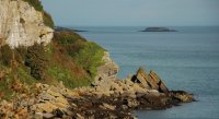 Coastal path - slumped limestone blocks